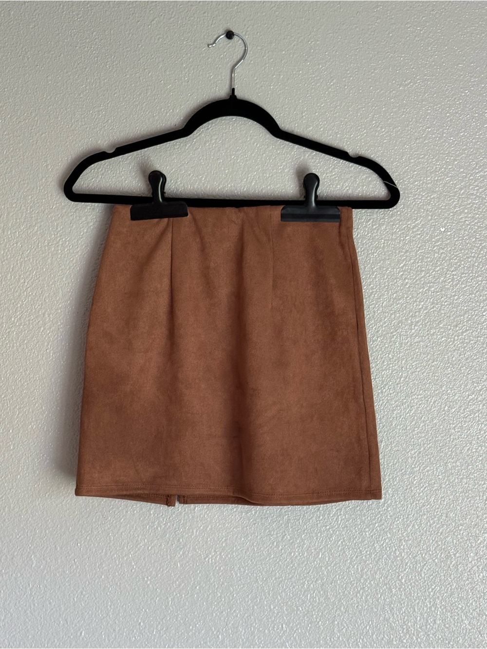Alya Brown Suede-Look Mini Skirt